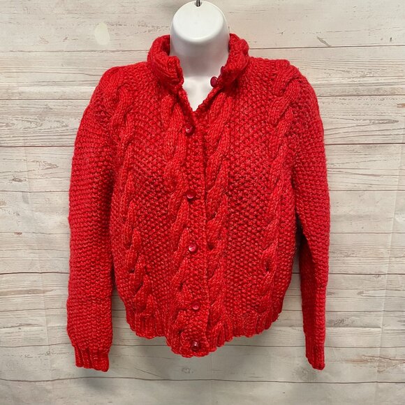 Vintage Chunky Cable Knit Wool Sweater - Picture 1 of 6